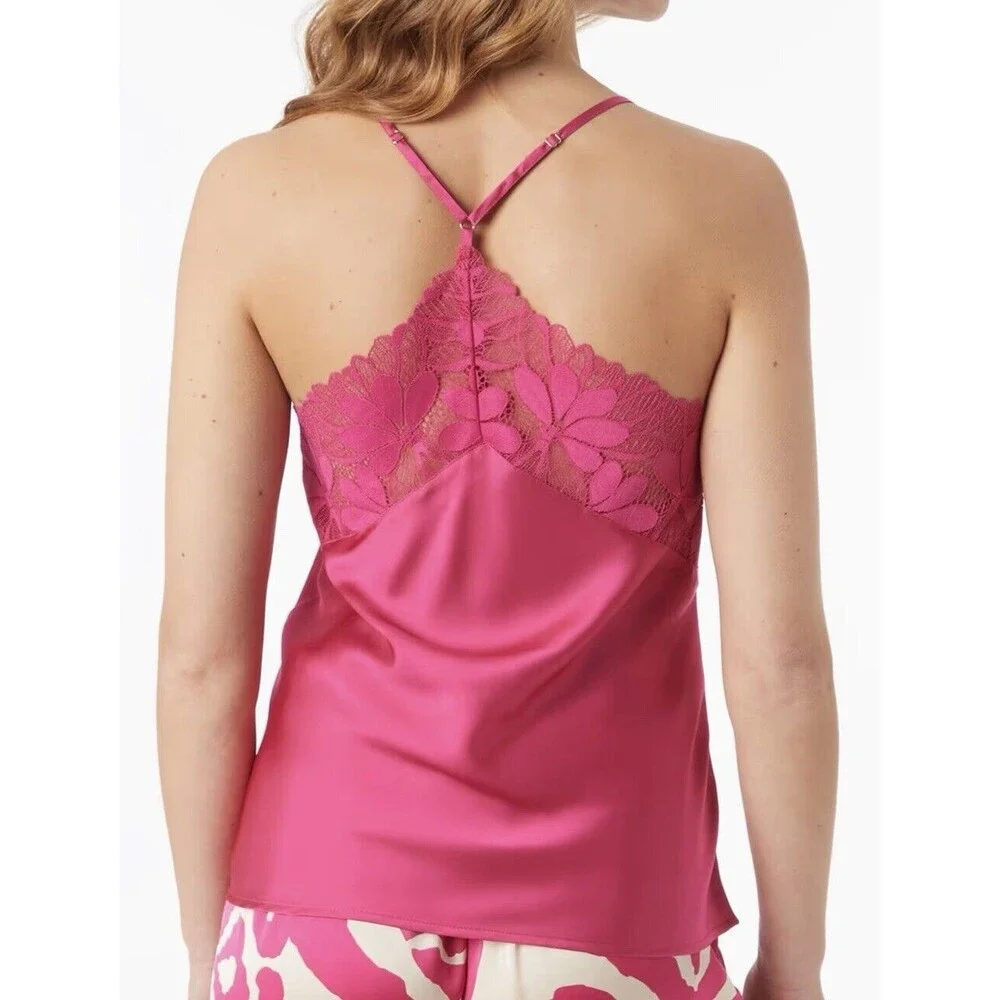 ETAM Fuchsia Lace Feminine Romantic Camisole Women's‎ SIZE SMALL NWOT